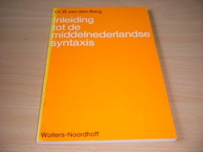 Tweedehands boek: Inleiding tot de Middelnederlandse syntaxis van auteur B. van den Berg - Paperback, verkleurde rug, naam op titelblad, vlekjes op bladsnede, in redelijke staat.