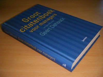 Boek met de titel: Groot citatenboek voor managers