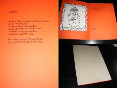 Boek met de titel: Dank U, Sinterklaasje.