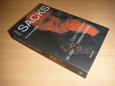 Boek met de titel: Oom Wolfraam en mijn chemische jeugd. 