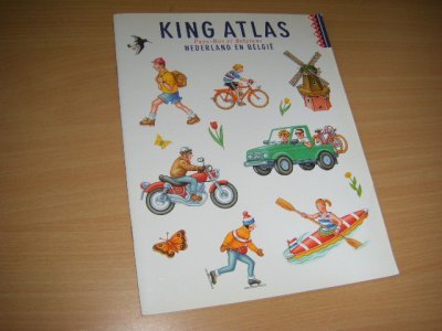 Tweedehands boek: Kingatlas Pays-Bas et Belgique. Nederland en Belgie van auteur  - 27 x 21 cm., geniet. Op alle bladen in het boek zit een niet hinderlijke lichte vouw. In goede staat