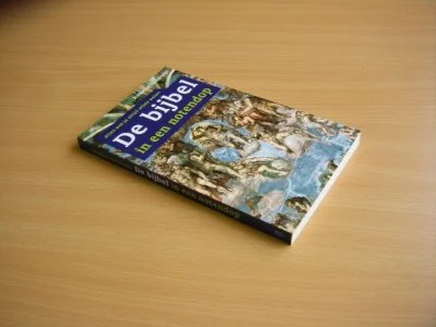 Boek met de titel: De bijbel in een notendop