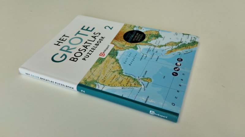 Tweedehands boek: Het Grote Bosatlas puzzelboek 2 van auteur Tjeerd Tichelaar, Peter Vroege - Softcover, netjes en onbeschreven. In zeer goede staat