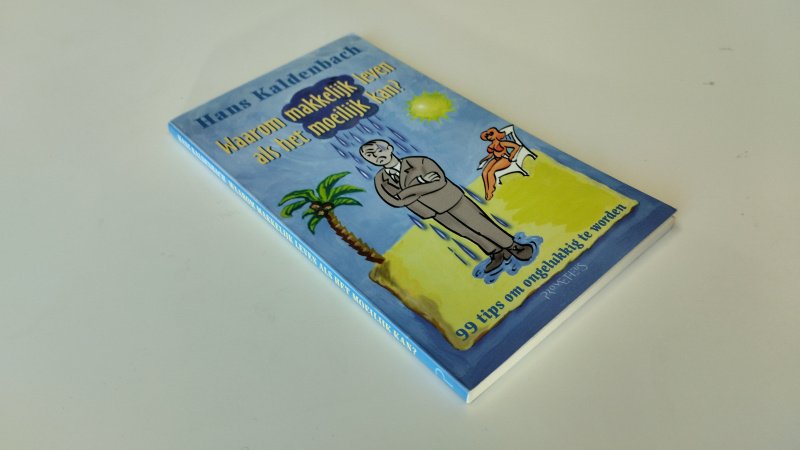Tweedehands boek: Waarom makkelijk leven, als het moeilijk kan? van auteur Hans Kaldenbach - In goede staat. Nederlandstalige paperback. Lichte gebruikssporen aan de kaft, pagina’s netjes en onbeschreven.