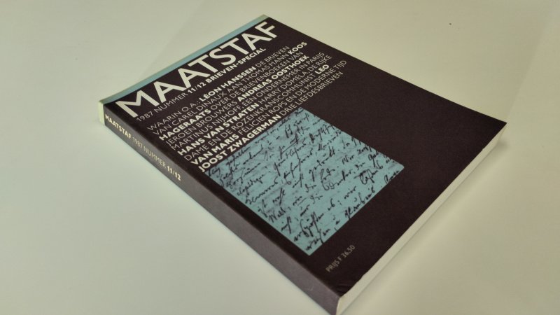 Tweedehands boek: Maatstaf 1987 Nummer 11/12 – Brieven-special van auteur Diverse auteurs - In goede staat. Nederlandstalige paperback. Kaft lichte gebruikssporen. Pagina’s netjes en onbeschreven
