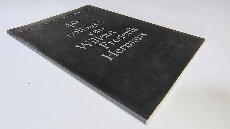 Tweedehands boek: Het Hoedenparadijs, 40 Collages van Willem Frederik Hermans van auteur Inleiding: Freddy de Vree - Paperback met flappen. Minimale slijtage puntjes kaft en rug. Lichte verkleuring witte bladzijdes. Ex-libris reliëf stempel voorin, verder onbeschreven en netjes.