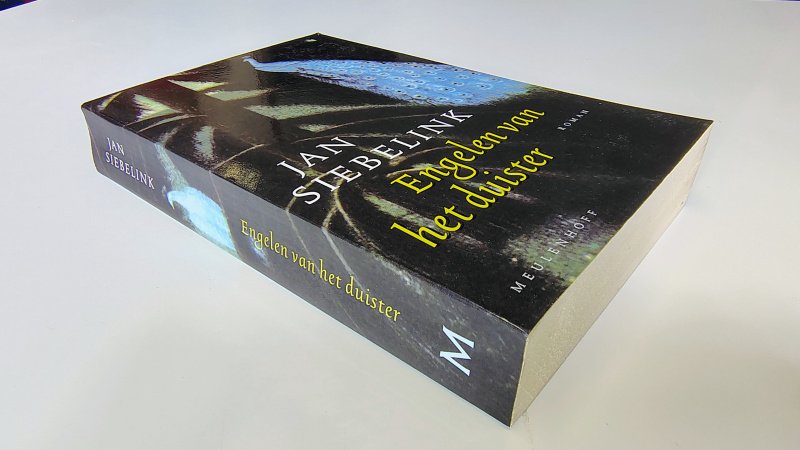 Tweedehands boek: Engelen van het duister van auteur J. G. Siebelink - Paperback met rechte rug en lichte leesvouwen. Lichte gebruikerssporen randen kaft.Ex-libris stempel voorin en 2 vlekjes op de eerste 4 bladzijdes, verder onbeschreven en nejtes.