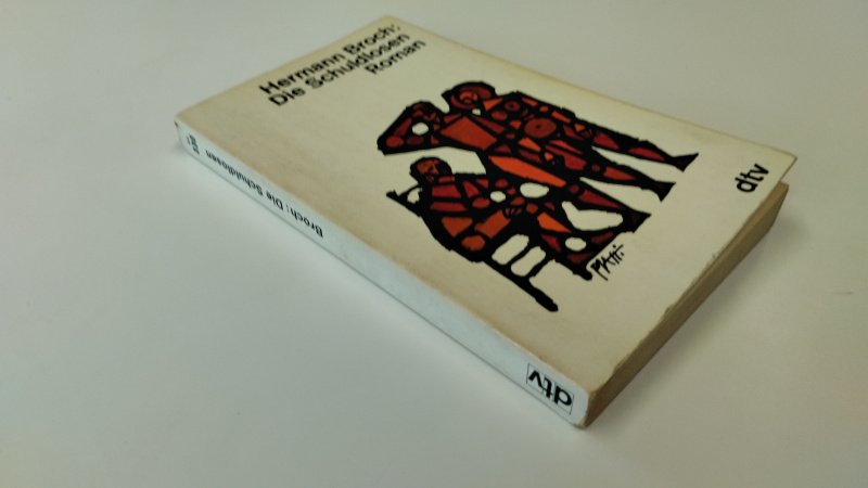 Tweedehands boek: Die Schuldlosen Roman van auteur Hermann Broch - In redelijke staat. Duitstalige paperback. Kaft verkleurd met gebruikssporen. Pagina’s licht verkleurd. Sommige zinnen zijn onderstreept.