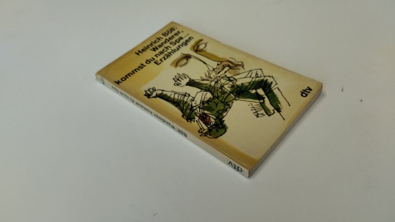 Tweedehands boek: Wanderer, kommst du nach Spa...Erzahlungen van auteur Heinrich Boll - In goede staat. Duitstalige paperback. Kaft licht verkleurd met lichte gebruikssporen aan randen en rug. Pagina’s schoon en goed leesbaar, wel iets verkleurd. Naam voorin geschreven.