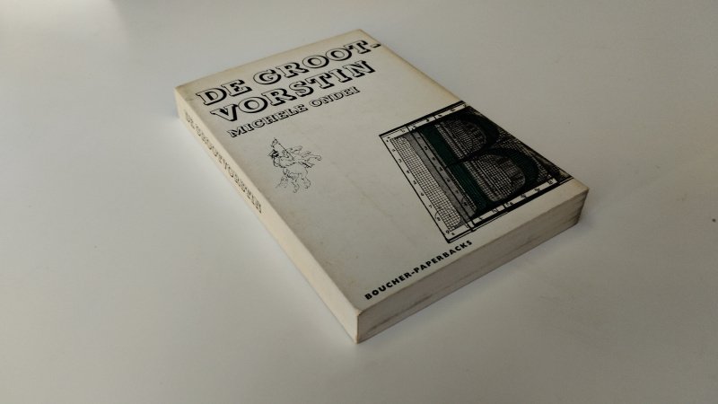 Tweedehands boek: De grootvorstin van auteur Michele Ondei - In goede staat. Nederlandstalige paperback met flappen. Op het schutblad zitten ouderdomsvlekjes. Zowel kaft als pagina's zijn verkleurd. Pagina's netjes en onbeschreven.
