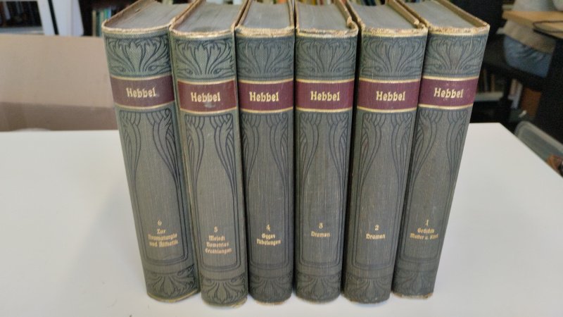 Tweedehands boek: Hebbels Werke van auteur Friedrich Hebbel - In goede staat. Duitstalige hardcoverS (6). Alleen het laatste deel zit wat los in de binding. Gebruikerssporen met name langs de randen. Pagina's zijn verkleurd door ouderdom en soms wat ouderdomsvlekjes. Een fraaie en decoratieve antiquarische uitgave.