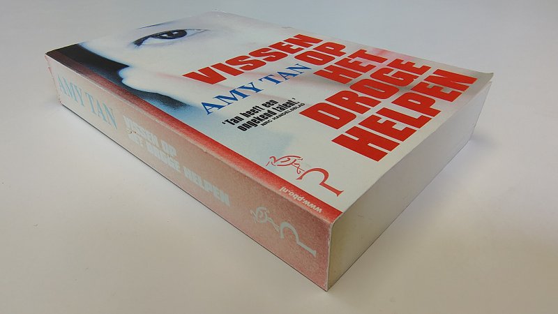 Tweedehands boek: Vissen op het droge Helpen van auteur Amy Tan - Paperback met rechte rug zonder leesvouwen. Rug verkleurd en lichte gebruikerssporen randen en puntjes kaft. Binnenwerk onbeschreven en netjes.