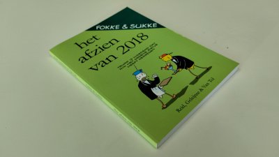 Boek met de titel: Het afzien van 2018, Fokke en Sukke