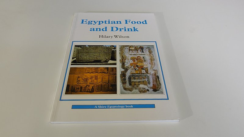 Tweedehands boek: Egyptian Food and Drink van auteur Hilary Wilson - Engelstalige paperback met helderwitte kaft. Hele lichte verkleuring witte bladzijdes, verder onbeschreven en netjes.