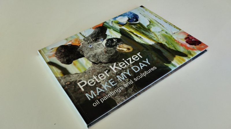 Tweedehands boek: Make my day -  oilpaintings and sculptures van auteur Peter Keijzer - Zo goed als nieuw. Engels/ Nederlandstalige hardcover met art gallery sticker voorin. Voor de rest weinig op aan te merken