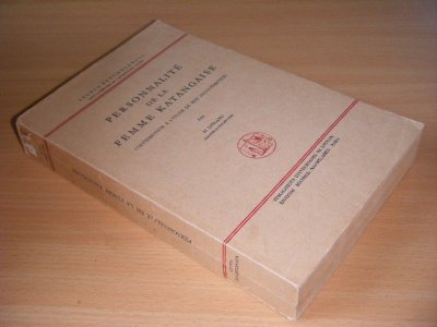 Boek met de titel: Personnalite de la femme Katangaise