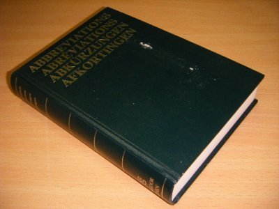 Boek met de titel: Abbreviation, abreviations, abkurzungen, afkortingen